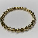 Monet Signed  Gold Tone Heavy Twisted Costume Bangle Bracelet Photo 0