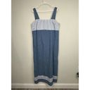 Denim Vintage Dress Midi Size Medium Country Wear Brand Cottagecore Western Blue Photo 2