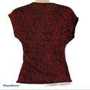 Tiana B  Red Sparkle Short Sleeve Blouse Size Medium Photo 11