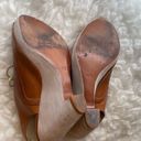 Krass&co COLE ROOD & HAAN . brown LEATHER LACE UP GLADIATOR PEEP TOE WEDGE SANDALS Photo 4