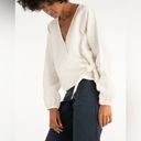 Tribe Alive  • Linen Wrap Top Ivory White Photo 15