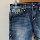 Rock Revival Size 28  Blue Jena Easy Skinny Rhinestone Embellished Jean Shorts Photo 2