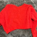 belle du jour red cropped sweater Photo 2