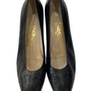 Salvatore Ferragamo  Vintage Black leather slip on pumps Size 10 Narrow Photo 1