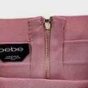 Bebe  Light Rosette Pink Women's XS Bandage Pencil Barbiecore Zip Bodycon Skirt Photo 9