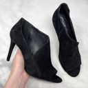 Calvin Klein Nastassia Kid Suede Leather D'orsay Cutout Peep Toe Bootie Heels Photo 1