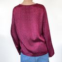 White Stag Vintage Cranberry Red Satin Peasant Blouse Jacquard Paisley Size S  Photo 4