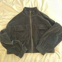 American Eagle AE Cropped Corduroy Zip Up Photo 0