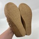 sbicca  Womens Wedge Sandals Slip On Platform Open Toe Heels Knit Strap Beige 10M Photo 14