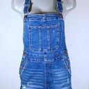 No Boundaries Vintage  Distressed Denim Bib Overall Shorts Shortalls~M~ Photo 0