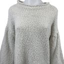 POL  Womens White Popcorn Knit Textured Balloon Long Sleeve Pullover Sweater Top Photo 5