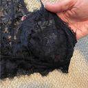 Aerie  Sheer Bralette Black Eyelash Lace Mesh lining racerback Women’s size M Photo 3