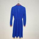 Vintage Blue Miss Sandy  red textured dress M Photo 6