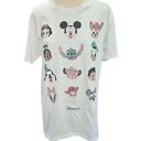 Disney 100 White T Shirt Graphic Print Round Neck Pullover Short Sleeve Large Photo 3