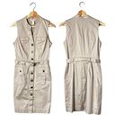 Banana Republic  Women's Size 4 Sleeveless Safari Utility Snap Belted Mini Dress Photo 1