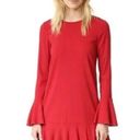 Theory  Candy Apple Red Ruffled Party Date Night Dress NWOT Size 4 Photo 0