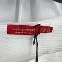 n:philanthropy  White Off Shoulder Ribbed Sweater Elda Size Medium New Photo 87