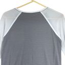 Lululemon  Womens Size 8 Athletic Tee Long Sleeve Top Crew Neck Grey White Photo 8