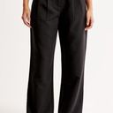 Abercrombie & Fitch  Curve Love Sloane Black Wide Leg Tailored Pants 28/ 6 Short Photo 10