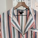 Madewell Blue And Pink Striped Pajama Shirt Photo 2