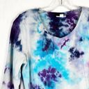 J.Jill Pure  Small Top Winter Flurry Tie Dye Handmade Gray Blue Purple Cotton 657 Photo 2