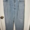 AGOLDE  Womens Dax Upsized Wide Leg Pleated Light Wash Jeans in Sideline 31 Photo 2