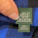 Wild Fable Buffalo Plaid Oversized Flannel Shirt Blue Black XXL Photo 6