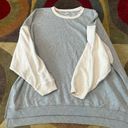 American Eagle Soft Jegging Fit Oversized Crewneck Sweatshirt White Grey Size XL Photo 0