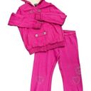 PINK - Victoria's Secret  Full Zip Faux Fur Pink Hoodie Set Sweatpants Large Photo 0