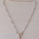 Madewell NWOT  gold toned beaded chain and toggle necklace Photo 0