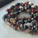 Onyx Sardonyx  carnelian ONE NEW stretch beaded bracelet natural stone crystal st Photo 10