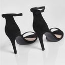 Boohoo Never Worn  Black Stiletto Barely There Two Part Heel Photo 3