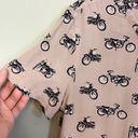 Equipment  FEMME Womens Tan Silk Round Hem Motorcycle Biker Top Tee Shirt Size XS Photo 5