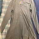 SKIMS Size 4X Soft Lounge Button Up Henley Onesie Romper in Heather Gray NWT 4xl Photo 0