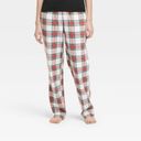 Lounge Wondershop Pajama Pant XXL Womens Fleece Plaid Sleep  Red White Plaid NWT Photo 19