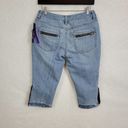 INC  Denim Womens Jean Shorts Size 6 Blue Bermuda Capri Pockets Regular Fit Photo 13