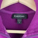 Bebe Vintage Y2K Purple Rhinestone Mockneck Pullover Full Zip Fitted Sweatshirt Photo 6