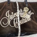 Juicy Couture  velour brown and cream tote large bag Y2K authentic 2002 Photo 2