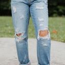 KanCan USA KanCan Blue Girlfriend Relaxed Fit Natalie High Rise Distressed Jeans 3/25 Photo 0