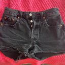 Levi’s 501 Black Denim Shorts Photo 0