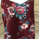 Pink republic Burgundy Floral Patterned Tank Top Photo 1