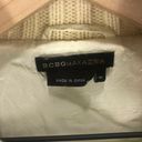 BCBGMAXAZRIA BCBG Cream Quilted Bomber Jacket size M knit arms snap buttons Photo 3