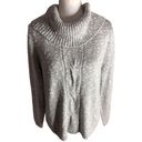 Sag Harbor  Missy Grey Metallic Turtleneck Pullover Long Sleeve Sweater Photo 26