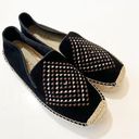 Jack Rogers  Black Suede Boho Espadrille Loafers Women’s Size 9 Jute Embroidered Photo 10