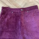 Gap Vtg  Suede Leather Pencil Skirt Plum Eggplant Sz 1 Photo 1