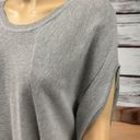 Loft Ann Taylor  Pullover Gray Shrug Sweater Knit Cotton Blend Womens Medium Photo 2