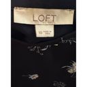 The Loft  Navy Blue Mini Ruffle Floral skirt  Sz 10 Photo 3