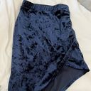 Charlotte Russe  VELVET MIDI NAVY SKIRT Photo 7