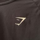 Gymshark Training Long Sleeve Crop Top Size Large Black Photo 2