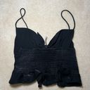 ZARA NWOT  Black Cropped Ruffle Cami Top I Size Small Photo 2